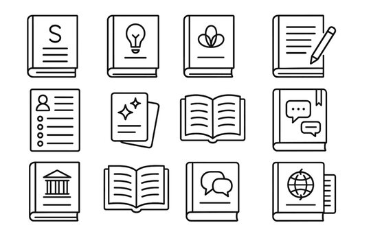 Learning advanced practice workbook lectures icon vector grammar icons comprehension writing essay