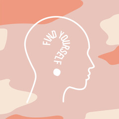 Abstract design promoting self-discovery and mental well-being