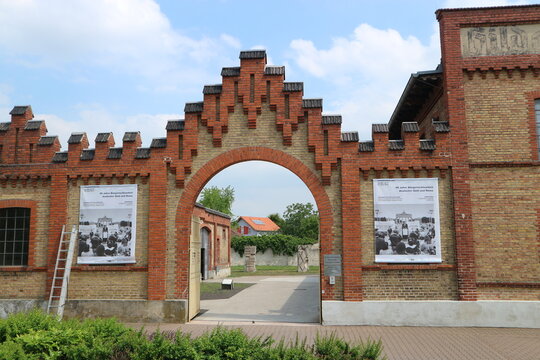 Gate to the Osthofen concentration camp. One of the first nazi camps used for political opponents of the regime such as socialists, communists and Jews.