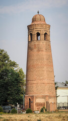 Fototapeta premium The architecture of the Uzgen Minaret in Kyrgyzstan
