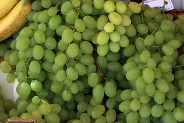 Sweet grapes are sold at the market