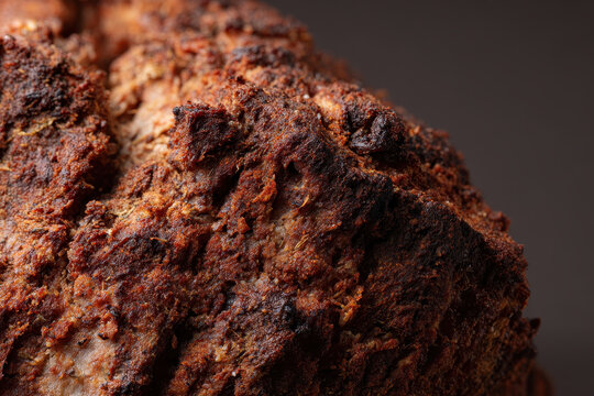 Close up of roasted turkey with crispy texture