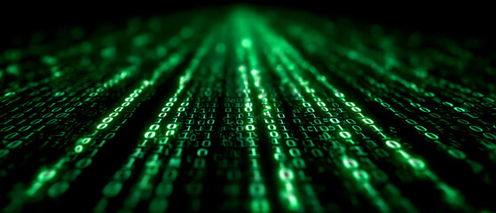 Green binary code data stream