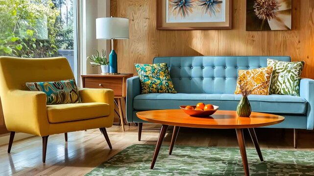 Mid century modern living room