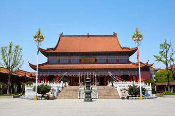 Fototapeta premium Suzhou Luohuang Temple Chinese-style ancient architecture temple scenery, China