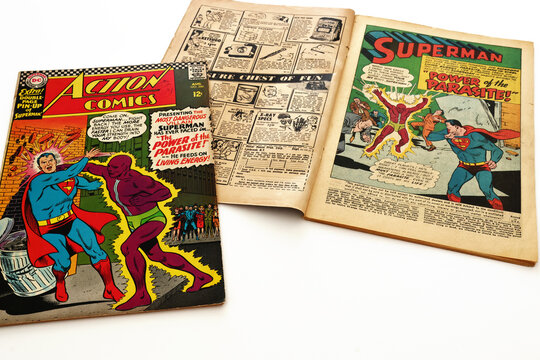 Los Angeles, California &ndash; September 21, 2025: Action Comics #340 (August 1966) by DC Comics, featuring the origin and first appearance of Parasite