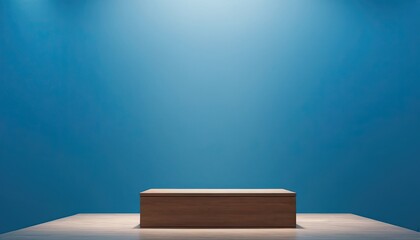 Blue 3d display podium with circle background for product presentation scene. 6
