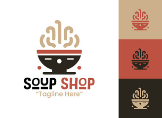 Soup Shop Logo Modern Warm Meal Identity