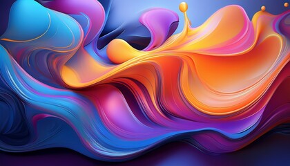 smooth liquid shapes in vibrant gradients