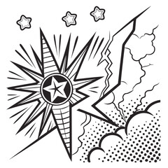 vector illustration of a compass
