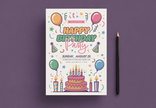 Birthday Invitation Template Layout