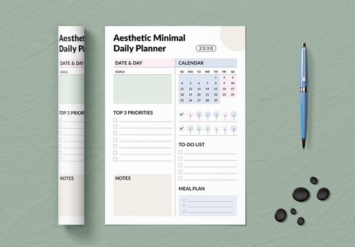 Daily Planner Template Layout