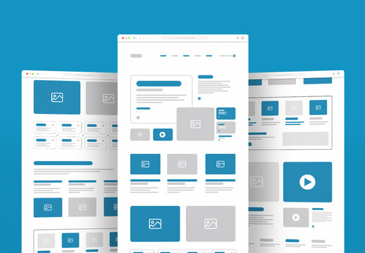 Wireframe Template Layout For Website UI