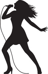 Female Vocalist Silhouette