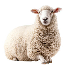 Fototapeta premium White Sheep Sitting