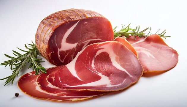 capocollo delicious charcuteries on white background charcuterie at the charcutier