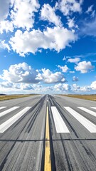 Runway under a vibrant sky