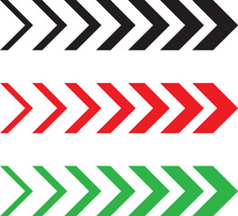 Fototapeta premium arrow chevron vector set black red green direction abstract modern graphic banner pointer indicator design