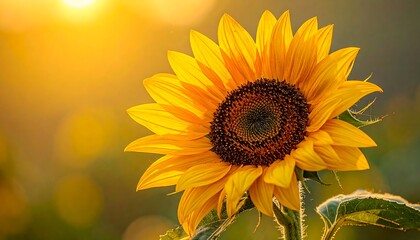 Obraz premium Sunflower at sunset