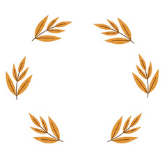 Autumn wreath with leaves