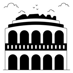 Obraz premium Modern design icon of arena de verona
