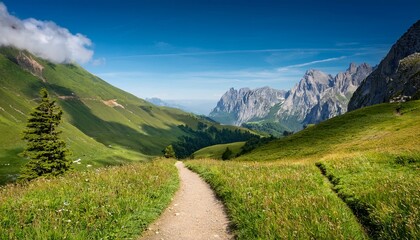 Fototapeta premium Footpath In The Mountains
