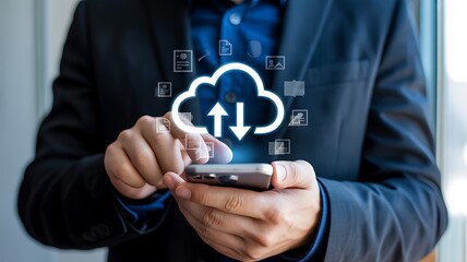 Cloud Computing on Smartphone Technology for Secure Data Storage and Seamless Information Transfer in Business Environment