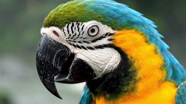 A two-scene clip collection featuring a Blue and Yellow Macaw (Ara ararauna) at Iguazu Falls, on the border of Brazil and Argentina.