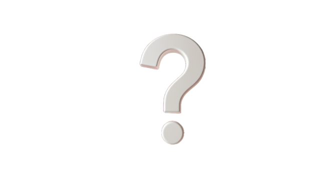 White Question Mark on Red Background, 3D Render, Uncertainty, Inquiry, FAQ Concept