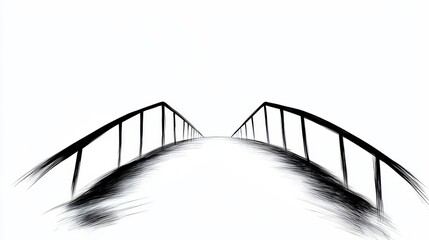 Obraz premium Minimalist Design Featuring a Mysterious Bridge