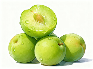 Obraz premium Summer water fruits, refreshing and cooling feeling