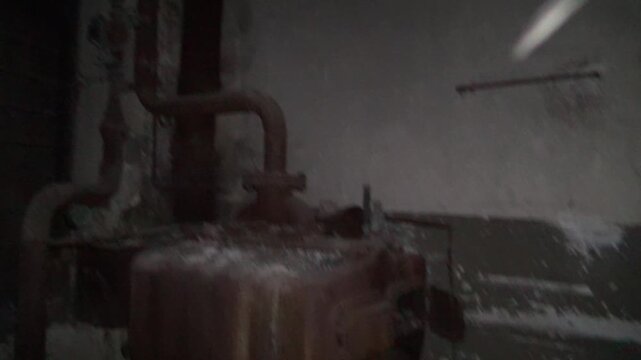 Cercs abandoned Count F&iacute;gols Olano mansion boiler room rusty