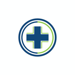 Fototapeta premium Futuristic Medical Cross Vector Logo