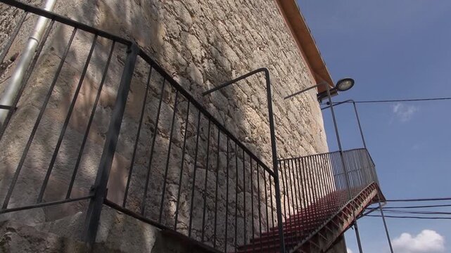 Cercs houses balcony staircase stairway steps