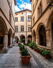 Fototapeta premium Picturesque European alleyway