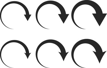 Fototapeta premium circle arrow set. Recycle, repeat, refresh, reload arrow icons collection. Circular arrow symbol.