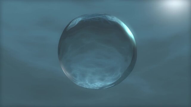 Water Bubble floating in the Ocean