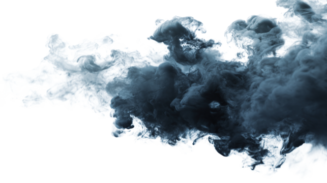Dark foggy smoke effect drifting in wisps, eerie Halloween overlay isolated on transparent background  - Powered by Adobe