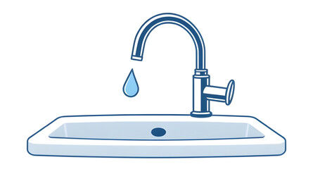 water tap isolated on white