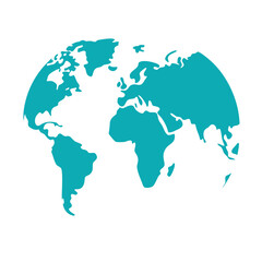 world map on white background