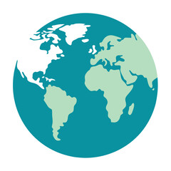 world map with globe