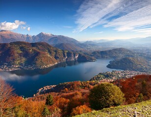 Fototapeta premium lago drorta view from orta san giulio