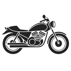Obraz premium Stylized Silhouette of a Classic Motorcycle A Timeless Representation of Freedom and Adventure on Two Wheels