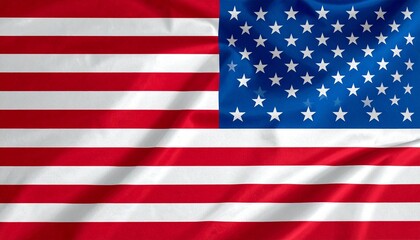 Naklejka premium United States flag with thirteen red and white stripes and fifty white stars on a blue canton—ideal for civic branding, patriotic merchandise, or institutional visuals.