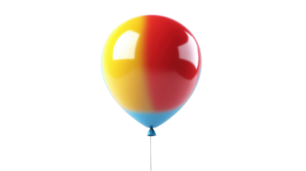 Colorful balloon isolated on a transparent background