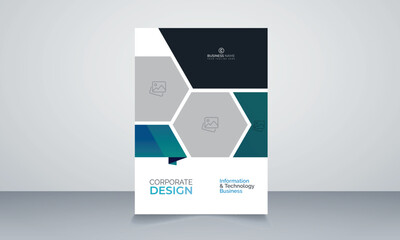 Vector corporate book cover design template brochure cover
