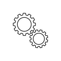 Icon a Gear, isolated against a clean background.