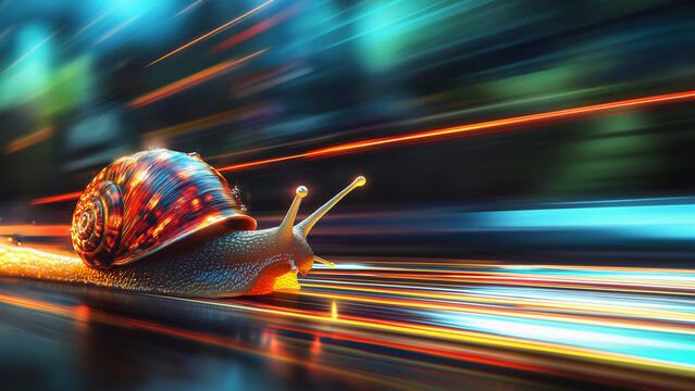  Panoramic high speed, boost technology concept, light abstract background. Speed concept.