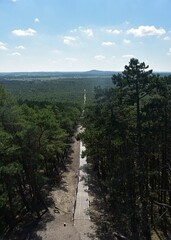 path in the forest to the Czolpino lighthouse on the Baltic Sea