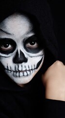 Halloween skull face paint idea